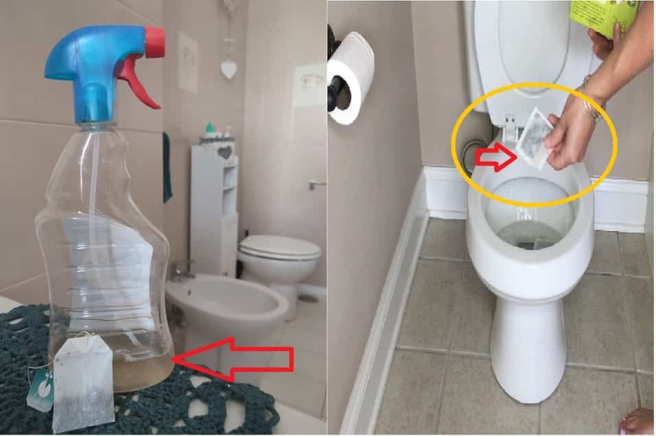 Pulire il bagno con una bustina di tè