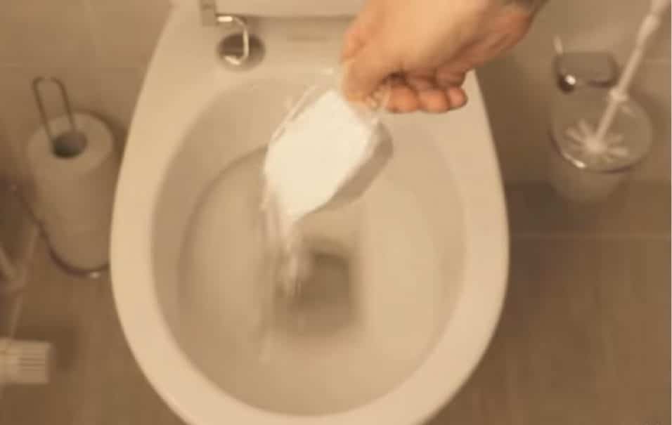 Sbiancamento del water con il detersivo
