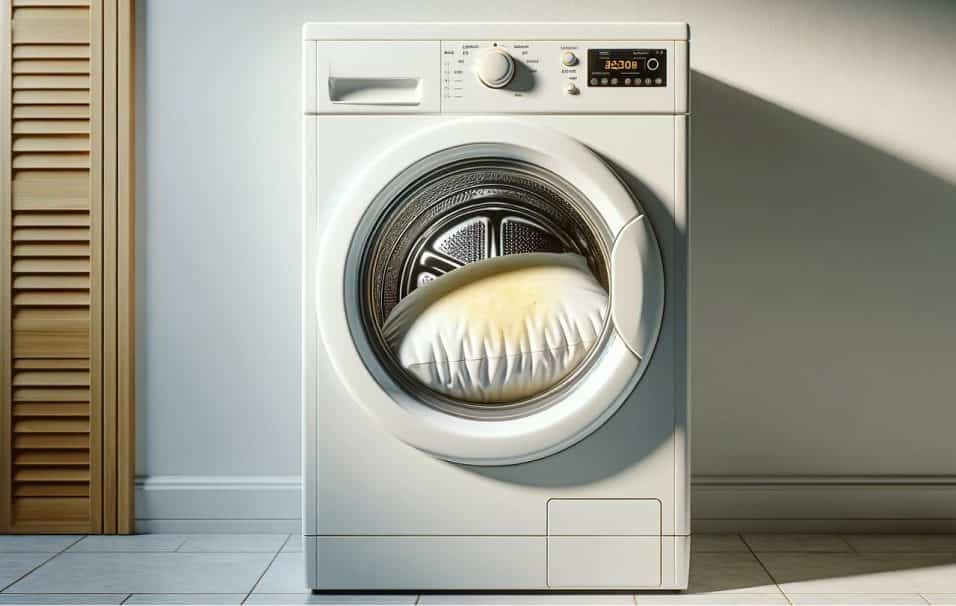 Cuscini ingialliti in lavatrice