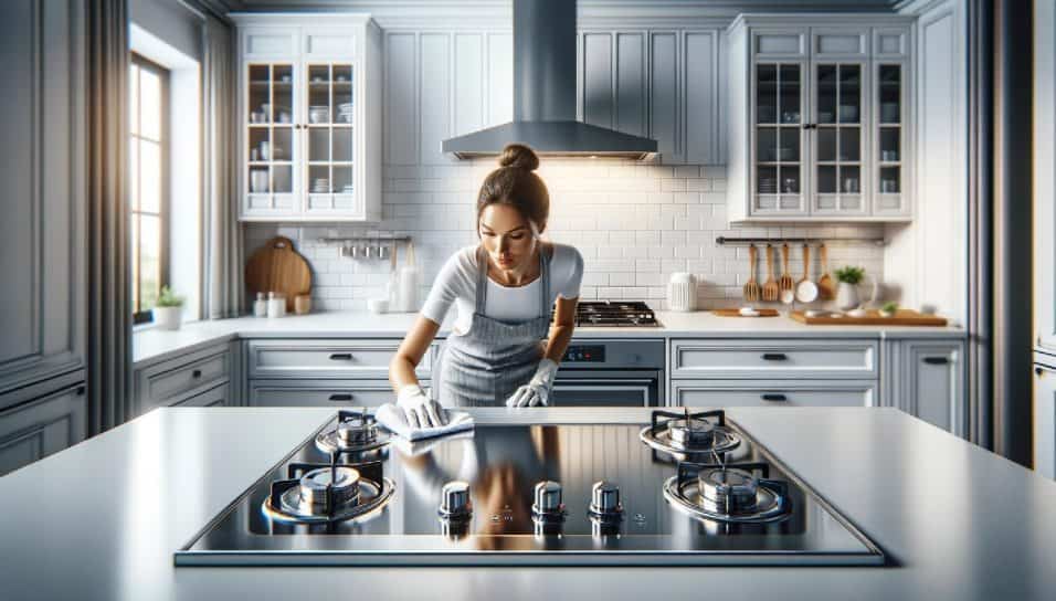 Macchie e aloni sul piano d'acciaio