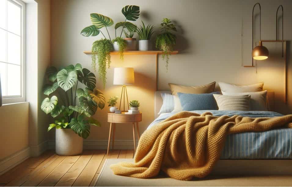 Piante da appartamento in camera da letto