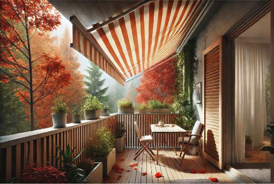 Tende parasole ripiegate e conservate in ambiente asciutto