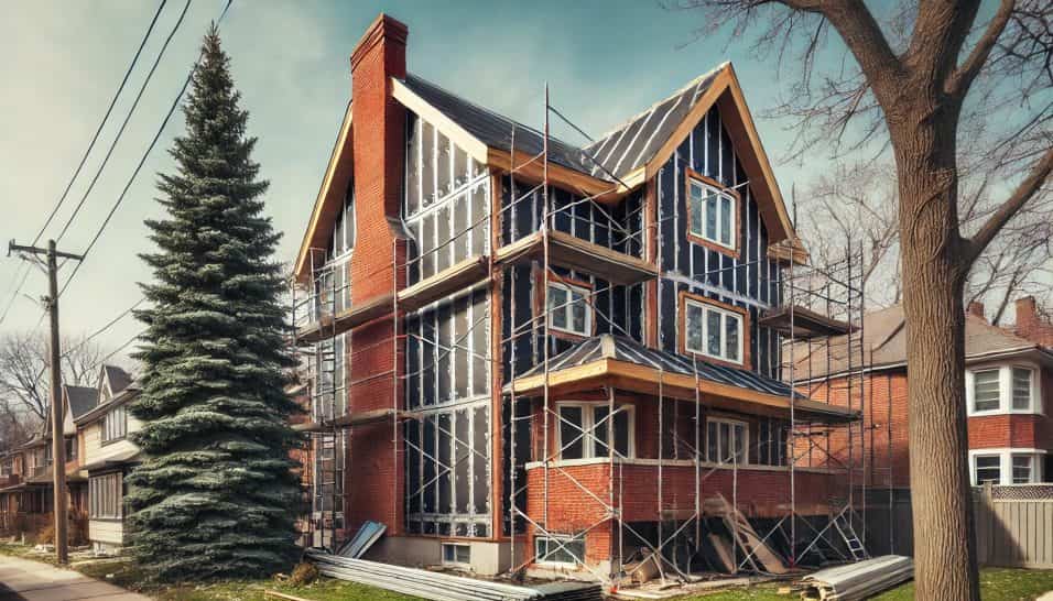 Casa con cappotto termico