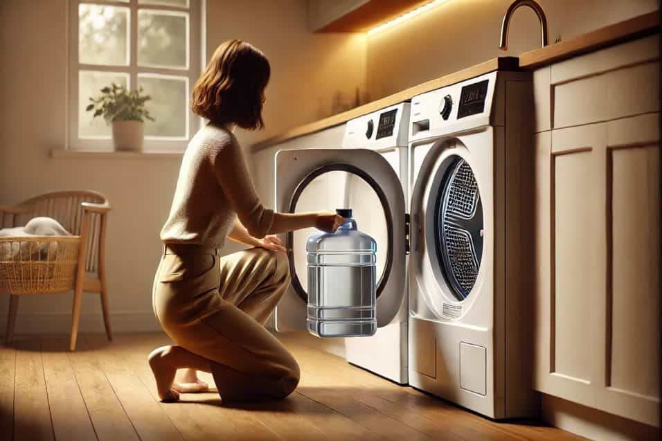 Acqua di condensa dell'asciugatrice dannosa per ferri da stiro e piante