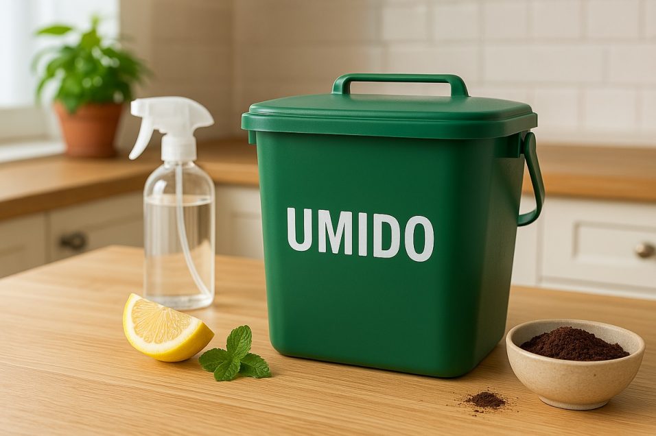 Pattumiera dell’umido pulita e profumata senza cattivi odori né insetti in cucina