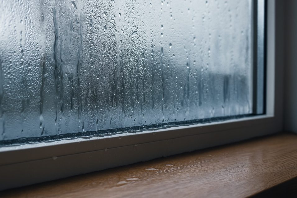 Un esempio concreto dei problemi che la condensa eccessiva e l’umidità creano in casa e che il semplice trucco della tazza aiuta a ridurre durante l’inverno."