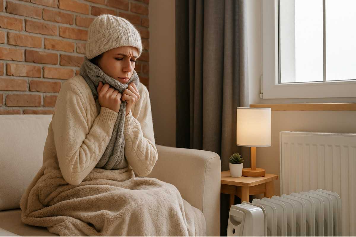 Freddo in casa nonostante il riscaldamento. La causa sono le pareti fredde e dispersioni di calore.