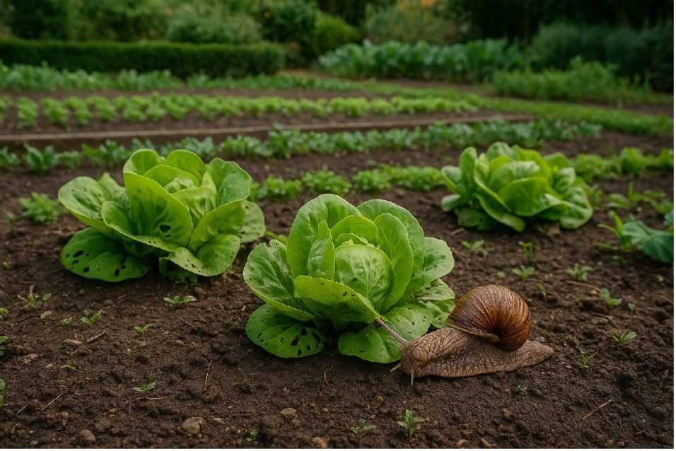Allontana le lumache che attacca l’insalata nell’orto in inverno con una protezione naturale delle piante.