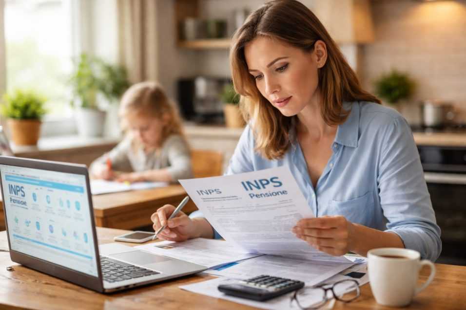 Madre lavoratrice che verifica i contributi INPS legati alla maternità, un diritto poco conosciuto che permette di recuperare periodi utili per la pensione e ridurre i buchi contributivi.