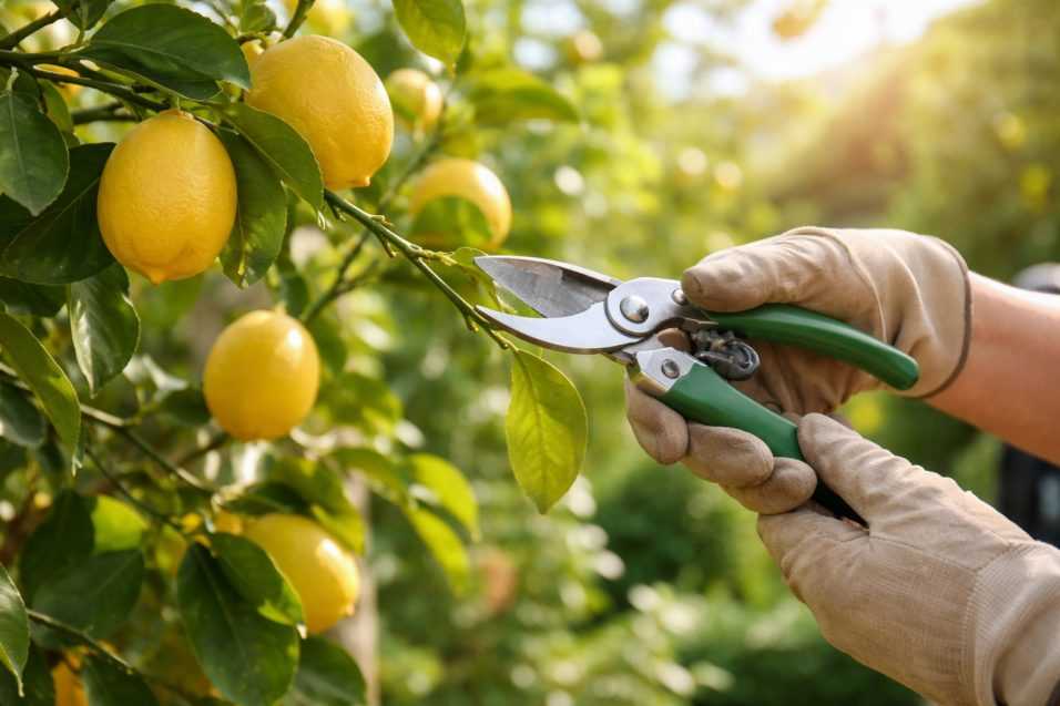 Potatura del limone a febbraio eseguita correttamente per favorire una crescita sana e ottenere frutti più grandi senza stressare la pianta