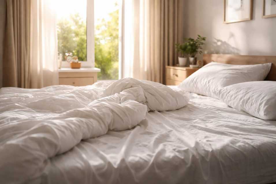 Perché rifare il letto appena svegli favorisce umidità, acari e peggiora l’igiene del sonno secondo le buone abitudini mattutine.