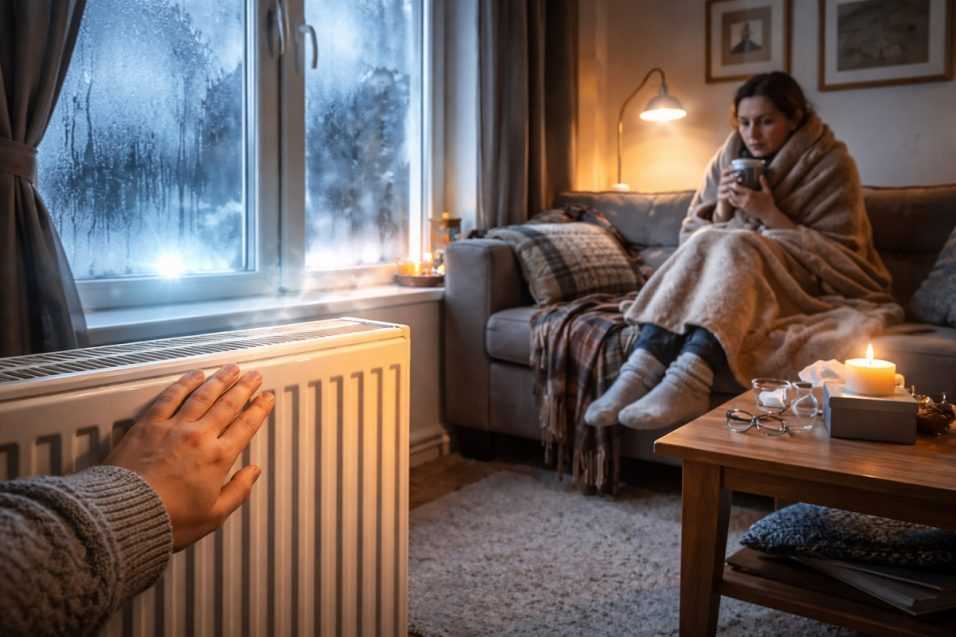 Termosifoni caldi ma casa fredda a causa della dispersione di calore da pareti e finestre