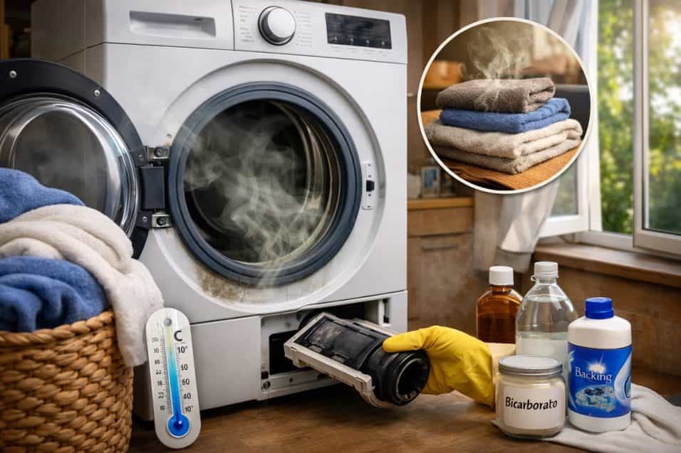 Odore di chiuso in casa anche dopo aver pulito: la lavatrice sporca è la causa nascosta e come eliminarla definitivamente