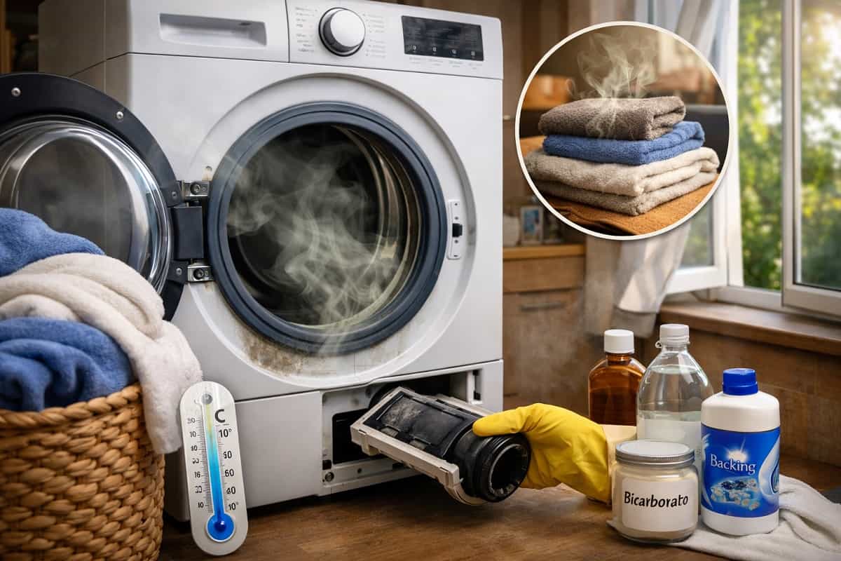 Odore di chiuso in casa anche dopo aver pulito: la lavatrice sporca è la causa nascosta e come eliminarla definitivamente