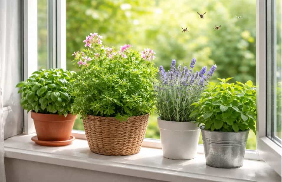 Pianta sul davanzale che respinge gli insetti e permette di tenere le finestre aperte senza zanzare