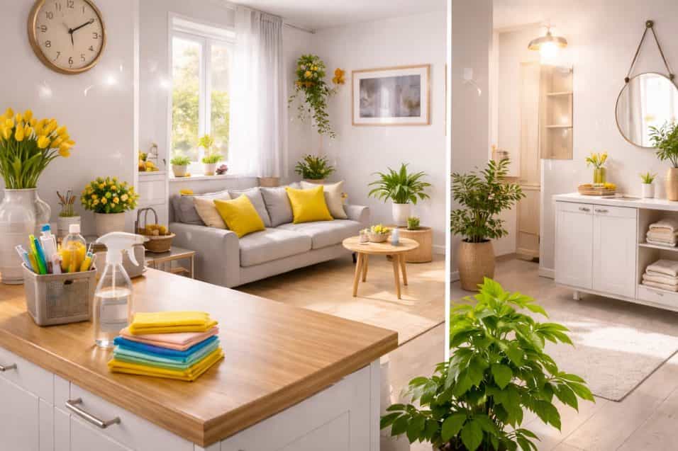 Metodo delle tre stanze per pulire casa in modo rapido: cucina, soggiorno e bagno sempre ordinati con pochi minuti al giorno