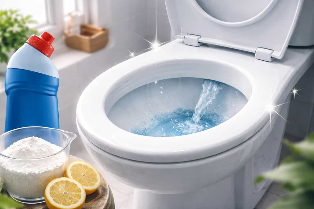 WC con macchie sul fondo che tornano pulite con un metodo semplice ed efficace contro calcare e incrostazioni