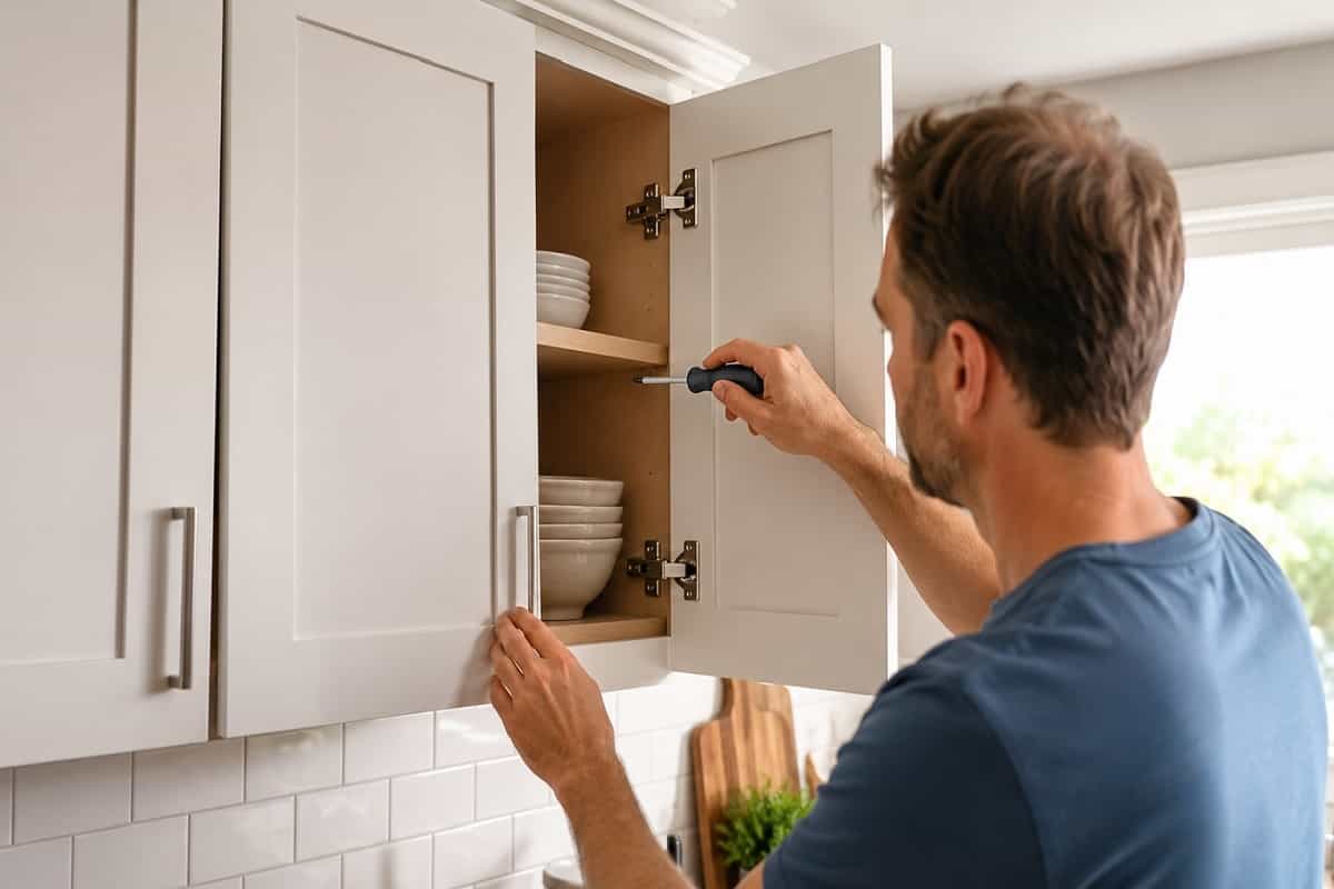 Ante storte in cucina? Ecco perché succede, quando dipende da cerniere lente, umidità o cedimenti e come regolarle da solo con un cacciavite.