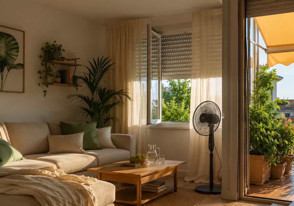 Casa più fresca senza condizionatore: piccoli interventi concreti per bloccare il caldo, usare bene finestre e ventilatori e rendere gli ambienti più vivibili.