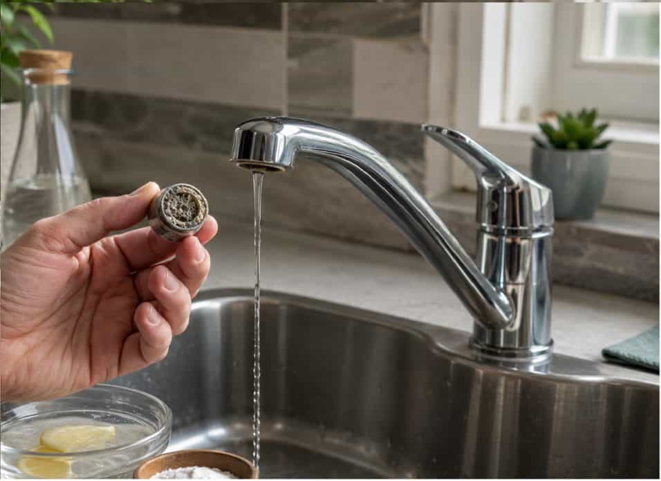 Poca acqua dai rubinetti di casa? Spesso il problema non sono le tubature, ma il filtro sporco di calcare.