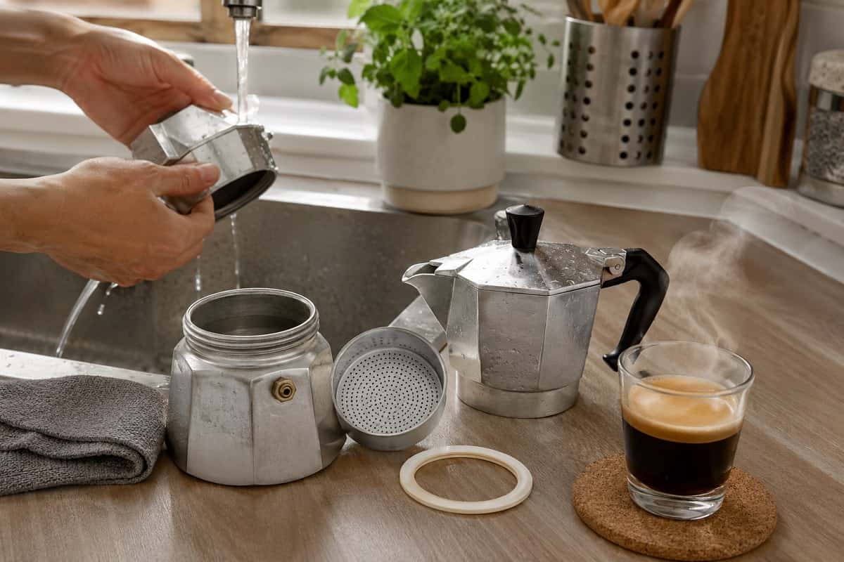 Lavare la moka con il sapone può rovinare il sapore del caffè. Ecco come pulirla nel modo corretto, ogni quanto farlo e quali errori evitare.