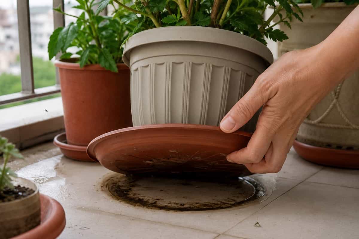 Zanzare sul balcone anche senza acqua visibile? Il problema può nascondersi sotto vasi, sottovasi e fioriere. Dove depongono le uova, cosa le attira e cosa evitare.