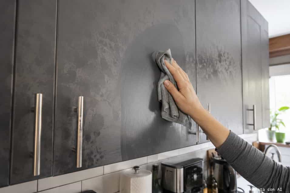 Ante della cucina opache e piene di ditate? Tre semplici mosse aiutano a eliminare grasso, aloni e residui senza rovinare le superfici.