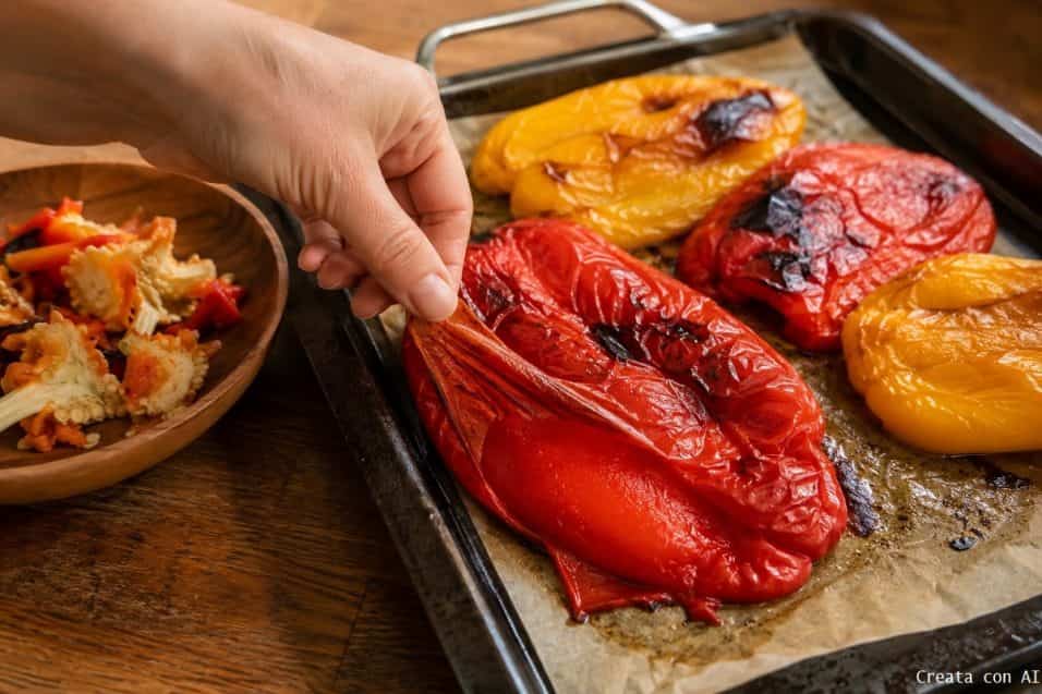 Peperoni al forno duri e pesanti? Scopri perché succede, quale parte eliminare, come cuocerli e spellarli per ottenere una polpa morbida