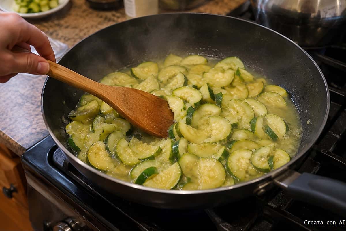 Zucchine in padella molli e acquose? Scopri perché succede, quale padella usare, quanto distanziarle e gli errori di cottura che fanno perdere consistenza.