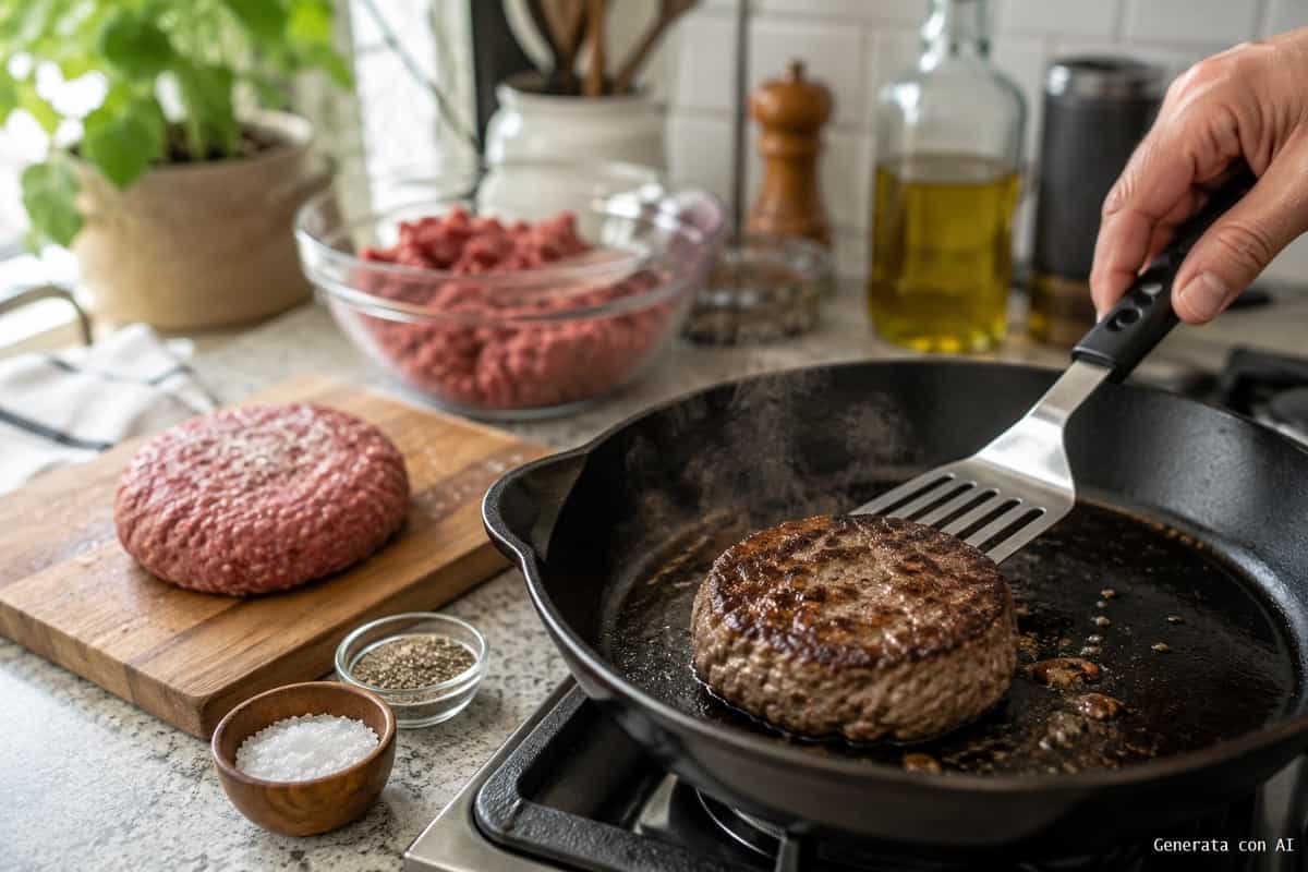 Hamburger fatti in casa duri e asciutti? Dalla scelta della carne al sale e alla cottura, gli errori che possono renderli stopposi e come evitarli.