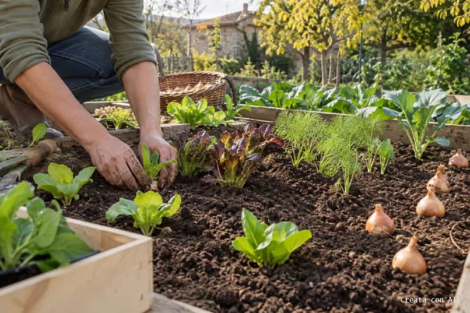 Orto a settembre: cosa seminare e trapiantare adesso, dai ravanelli agli spinaci fino a cavoli e cipolle, con tempi di raccolta e consigli per proteggerli quando arriva il fresco.
