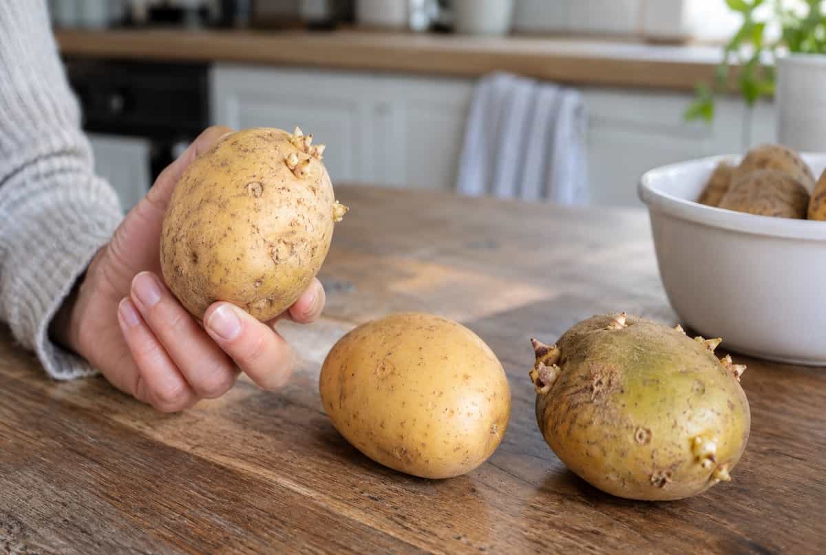 Patate germogliate: quando puoi ancora mangiarle e quando è meglio buttarle. Cosa controllare, come eliminare i germogli e come conservarle correttamente.