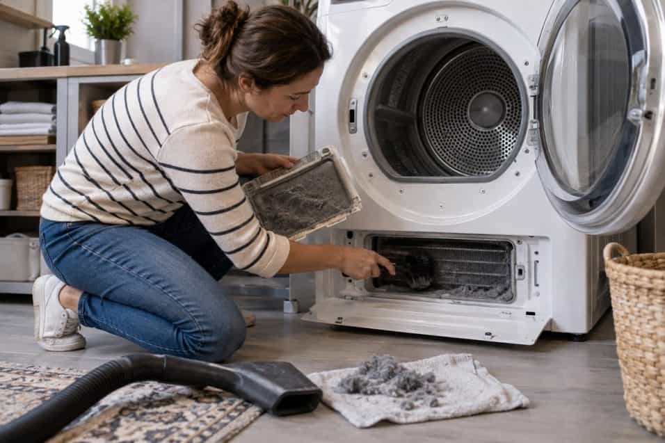 Prima di riaccendere l’asciugatrice controlla anche i punti che molti dimenticano: filtro, condensatore, sensori, prese d’aria e zone nascoste da pulire.Prima di riaccendere l’asciugatrice controlla anche i punti che molti dimenticano: filtro, condensatore, sensori, prese d’aria e zone nascoste da pulire.